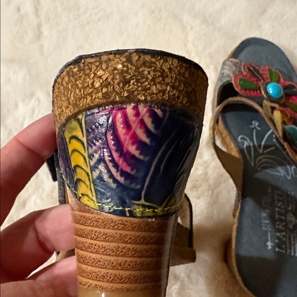 L’Artiste Sandals Size 7.5 Bari Slide - Picture 8 of 9
